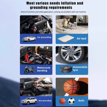 39800Mah Car Jump Starter Air Pump Car Battery Emergency Boosters 1800A 12V Power Bank Portable Starting Device Car Starter